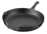 Babish Round Enamel Cast Iron Dutch Oven w/Lid, 6-Quart, Matte Black & Cast  Iron Preseasoned Skillet, 12-Inch