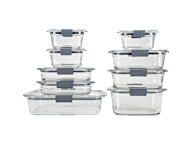 Rubbermaid Brilliance 18pc Glass Food Storage Container Set