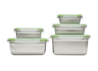 Homearray 10pc Stainless Steel Food Storage Container Set