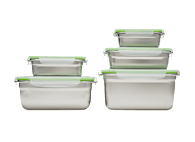 Homearray 10pc Stainless Steel Food Storage Container Set