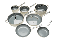Figmint 12pc Nonstick Ceramic Coated Aluminum Cookware Set