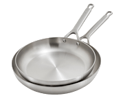 GreenPan Bobby Flay Chef Series Uncoated Stainless Steel 10" and 12" set