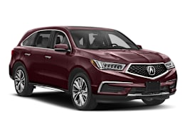 Front 3/4, facing to the right view of 2017 Acura MDX