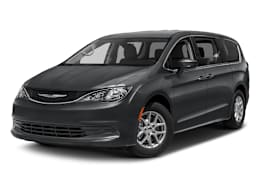 Front 3/4, facing to the left view of 2017 Chrysler Pacifica