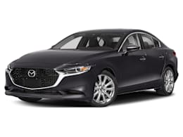 Front 3/4, facing to the left view of 2019 Mazda 3