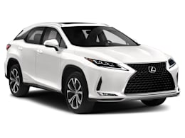 Front 3/4, facing to the right view of 2020 Lexus RX