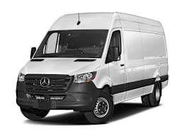 Front 3/4, facing to the left view of 2022 Mercedes-Benz Sprinter