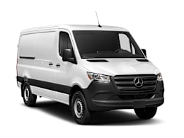 Front 3/4, facing to the right view of 2023 Mercedes-Benz Sprinter