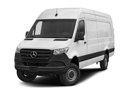 Front 3/4, facing to the left view of 2024 Mercedes-Benz Sprinter