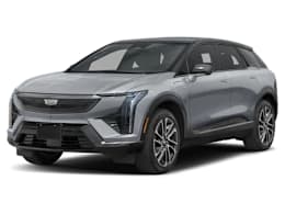 Front 3/4, facing to the left view of 2025 Cadillac Optiq