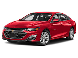 Front 3/4, facing to the left view of 2025 Chevrolet Malibu