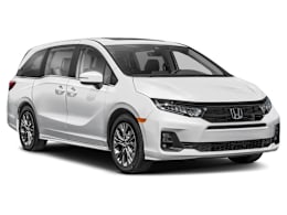 Front 3/4, facing to the right view of 2025 Honda Odyssey