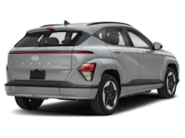 Rear 3/4, facing to the right view of 2025 Hyundai Kona Electric