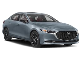 Front 3/4, facing to the right view of 2025 Mazda 3