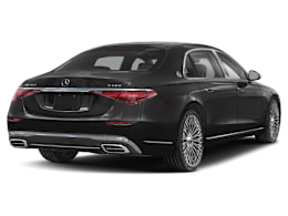 Rear 3/4, facing to the right view of 2025 Mercedes-Benz S-Class