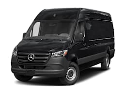 Front 3/4, facing to the left view of 2025 Mercedes-Benz Sprinter