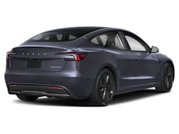 Rear 3/4, facing to the right view of 2025 Tesla Model 3