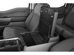 Center Storage Console view of 2026 Ford F-350