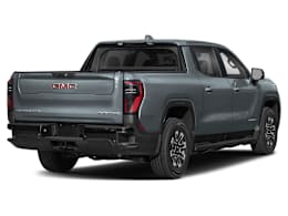 Rear 3/4, facing to the right view of 2026 GMC Sierra EV