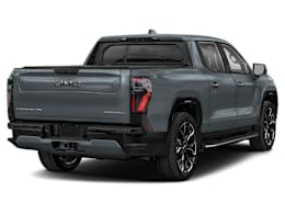 Rear 3/4, facing to the right view of 2026 GMC Sierra EV