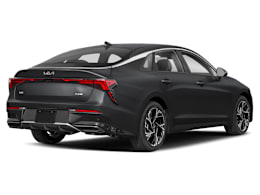 Rear 3/4, facing to the right view of 2026 Kia K5