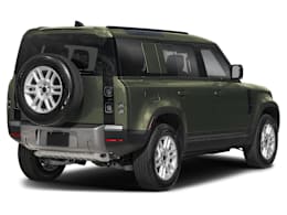 Rear 3/4, facing to the right view of 2026 Land Rover Defender
