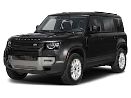 Front 3/4, facing to the left view of 2026 Land Rover Defender