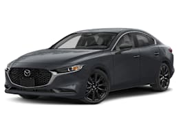 Front 3/4, facing to the left view of 2026 Mazda 3