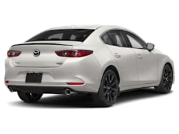 Rear 3/4, facing to the right view of 2026 Mazda 3