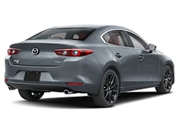 Rear 3/4, facing to the right view of 2026 Mazda 3