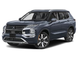 Front 3/4, facing to the left view of 2026 Mitsubishi Outlander