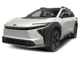 Front 3/4, facing to the left view of 2026 Toyota bZ Woodland