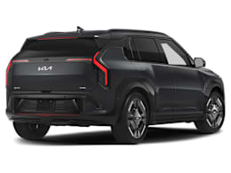 Rear 3/4, facing to the right view of 2027 Kia EV3