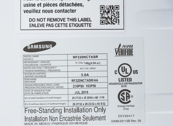 Samsung RF220NCTASR Refrigerator - Consumer Reports
