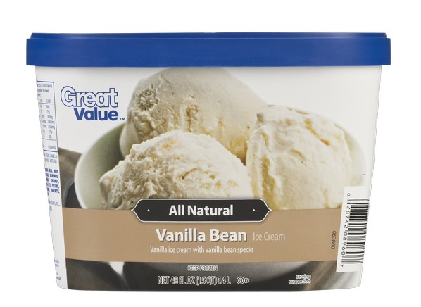 Great Value All Natural Vanilla Bean (Walmart) Ice Cream ...