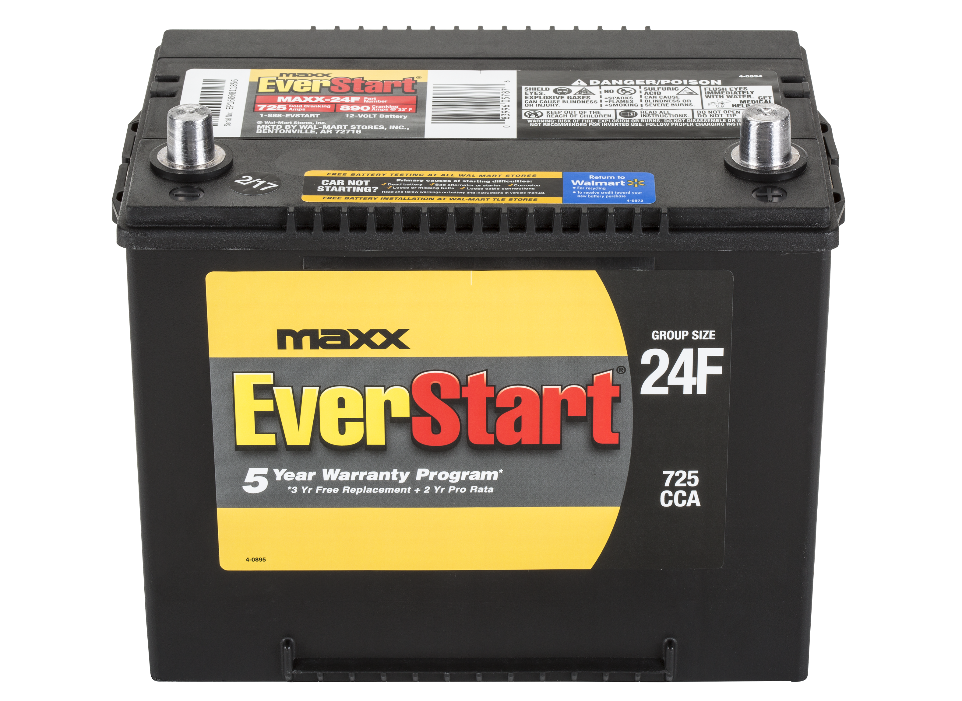 EverStart Value Lead Acid Automotive Battery, Group Size 24F 12 Volt, 585  CCA 