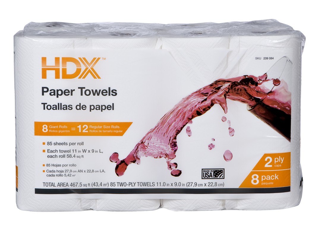 HDX Select-A-Size Paper Towels (12-Roll) 22013 - The Home Depot