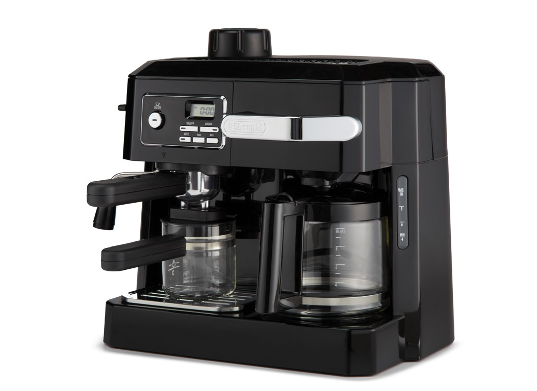 Black DeLonghi BCO320T Combination Espresso and Drip Coffee 