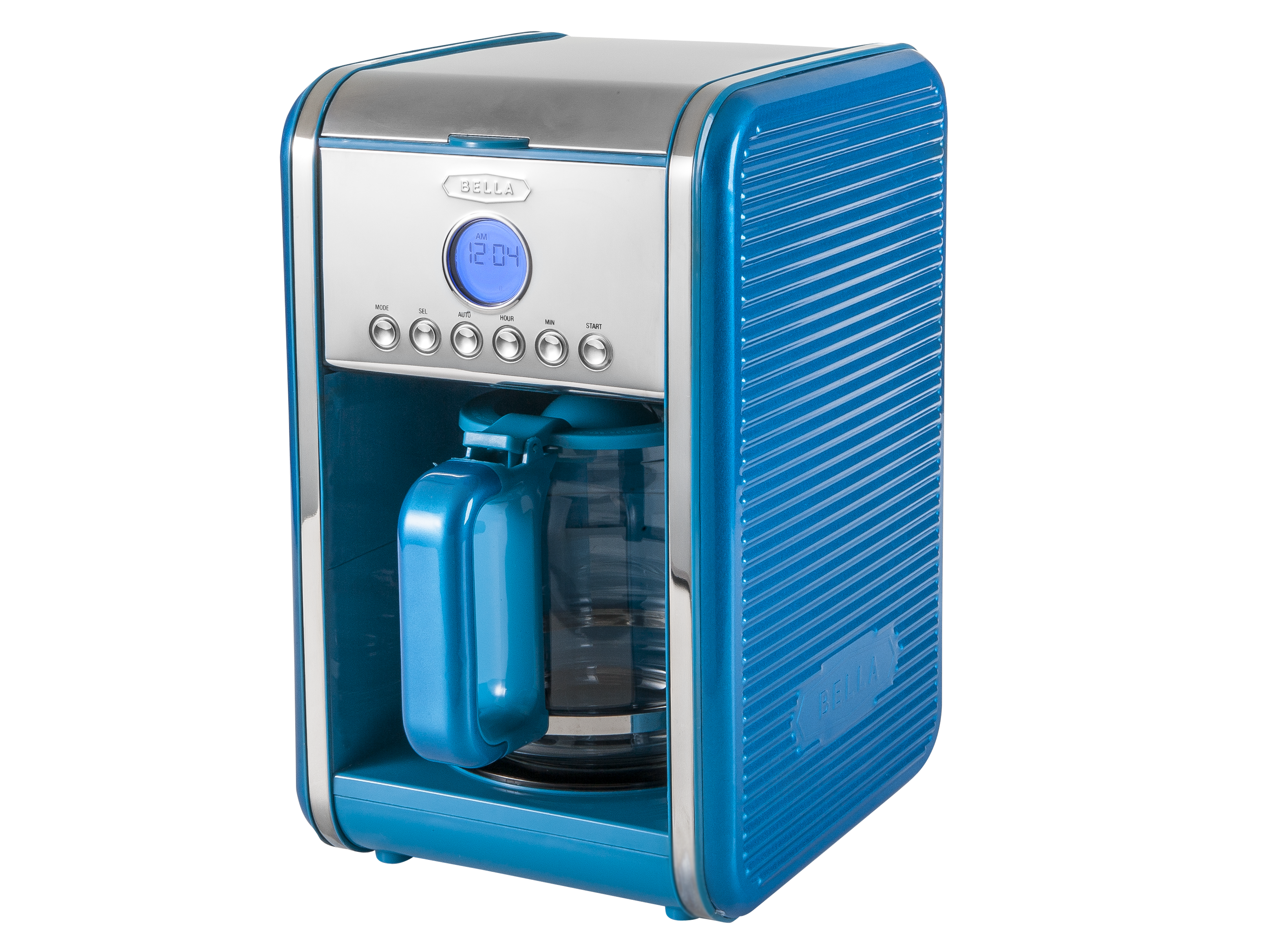  Bella 12 Cup Programmable Coffee Maker Blue: Home & Kitchen
