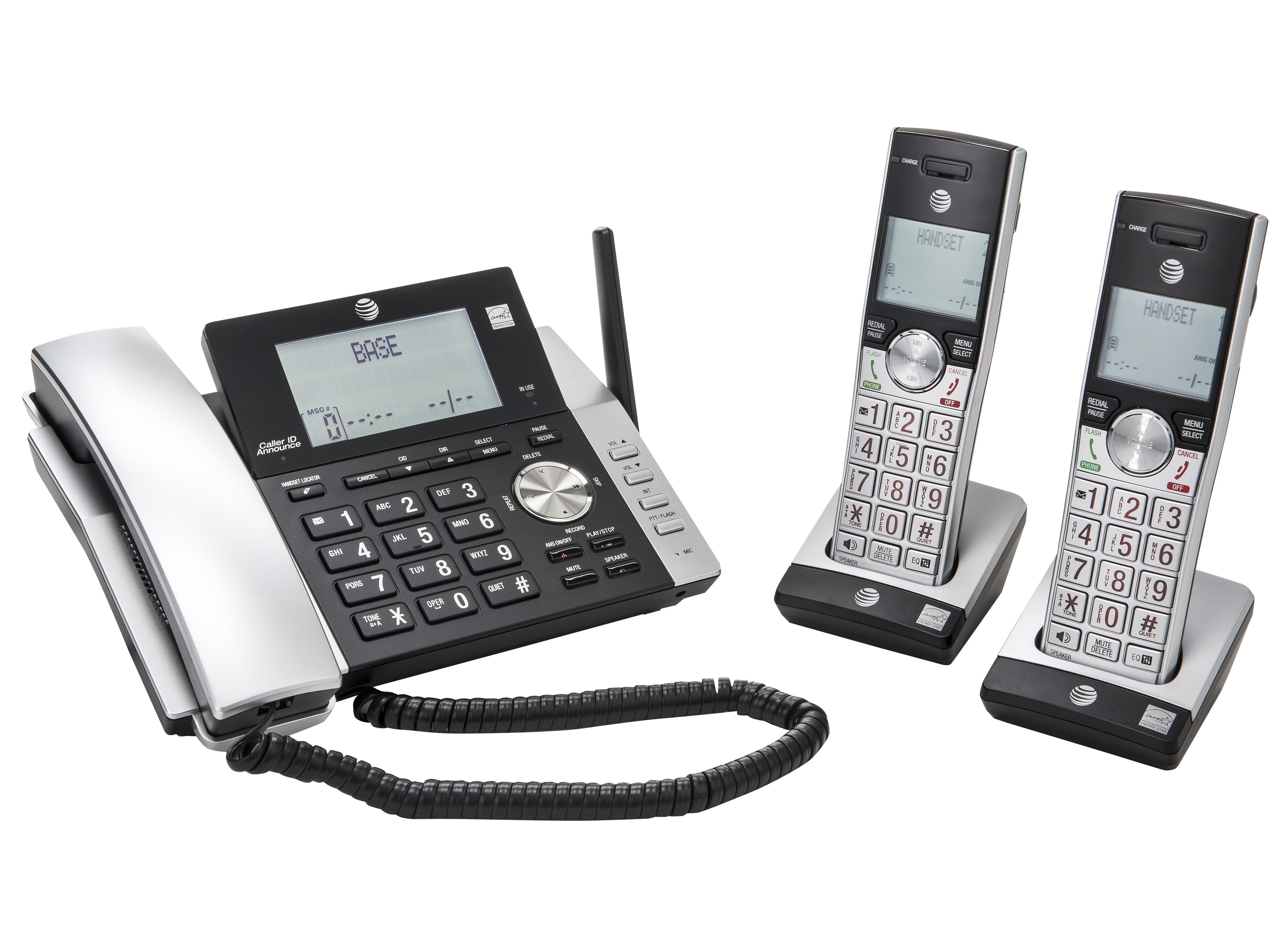 AT&T 10 Handset Corded Cordless Answering System w/ Call Block CL84215 8 CL80115 