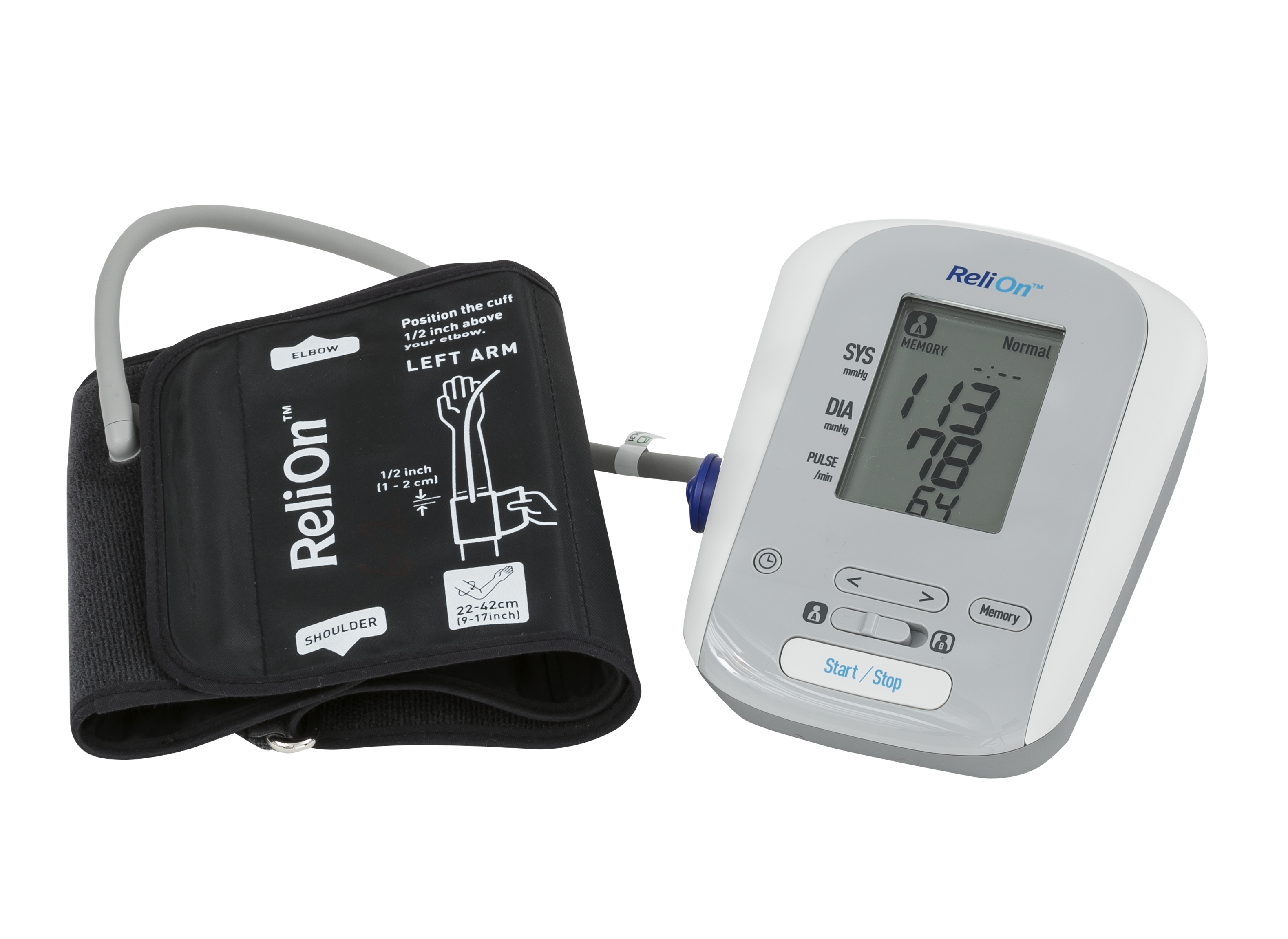 Omron reli on blood pressure monitor 7100REL with 2 cuffs (One large)