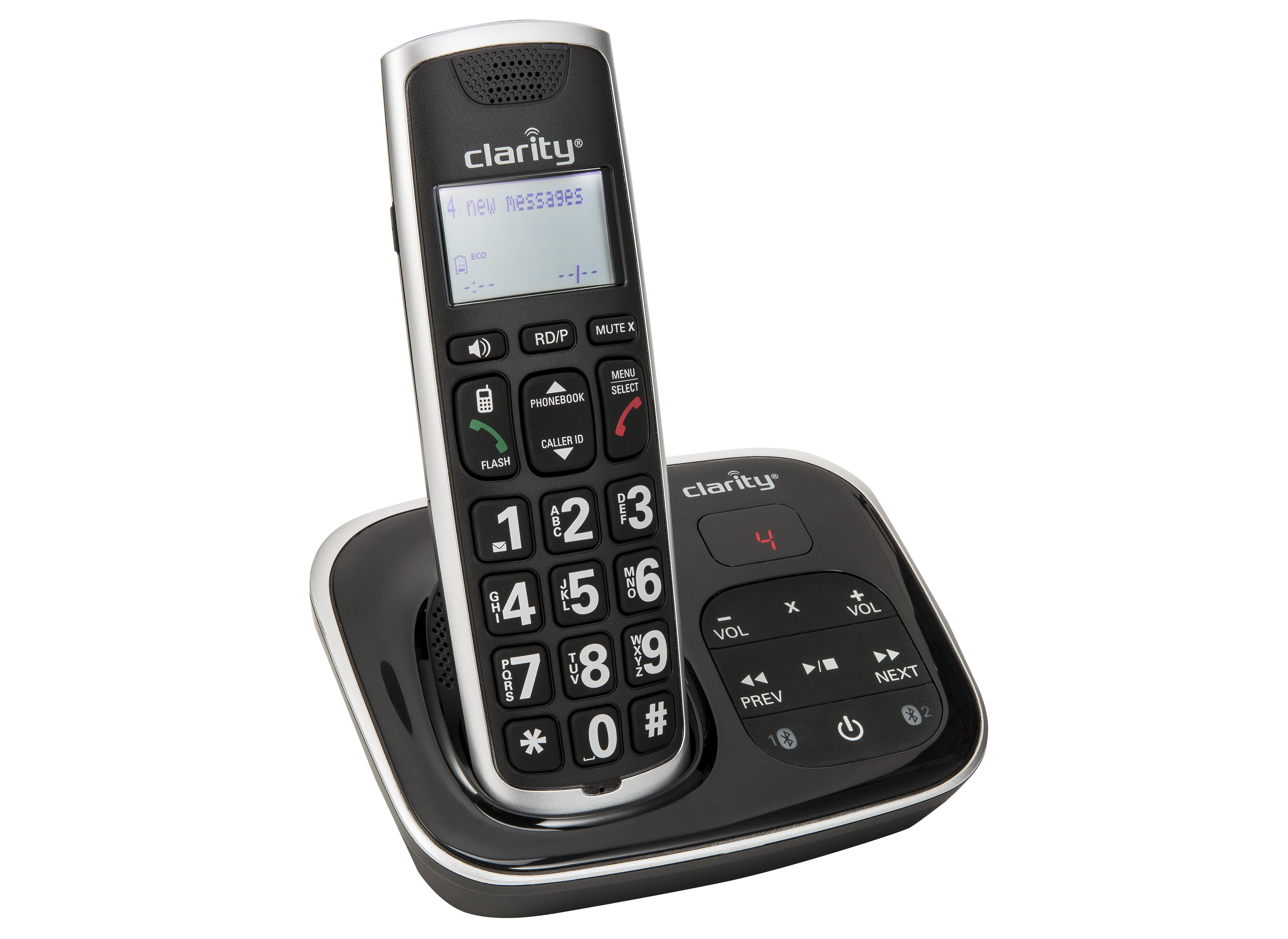 Clarity XLC3.4 C Expandable Extra Loud Cordless Phones With Talking Caller ID - 2 Handset Pack