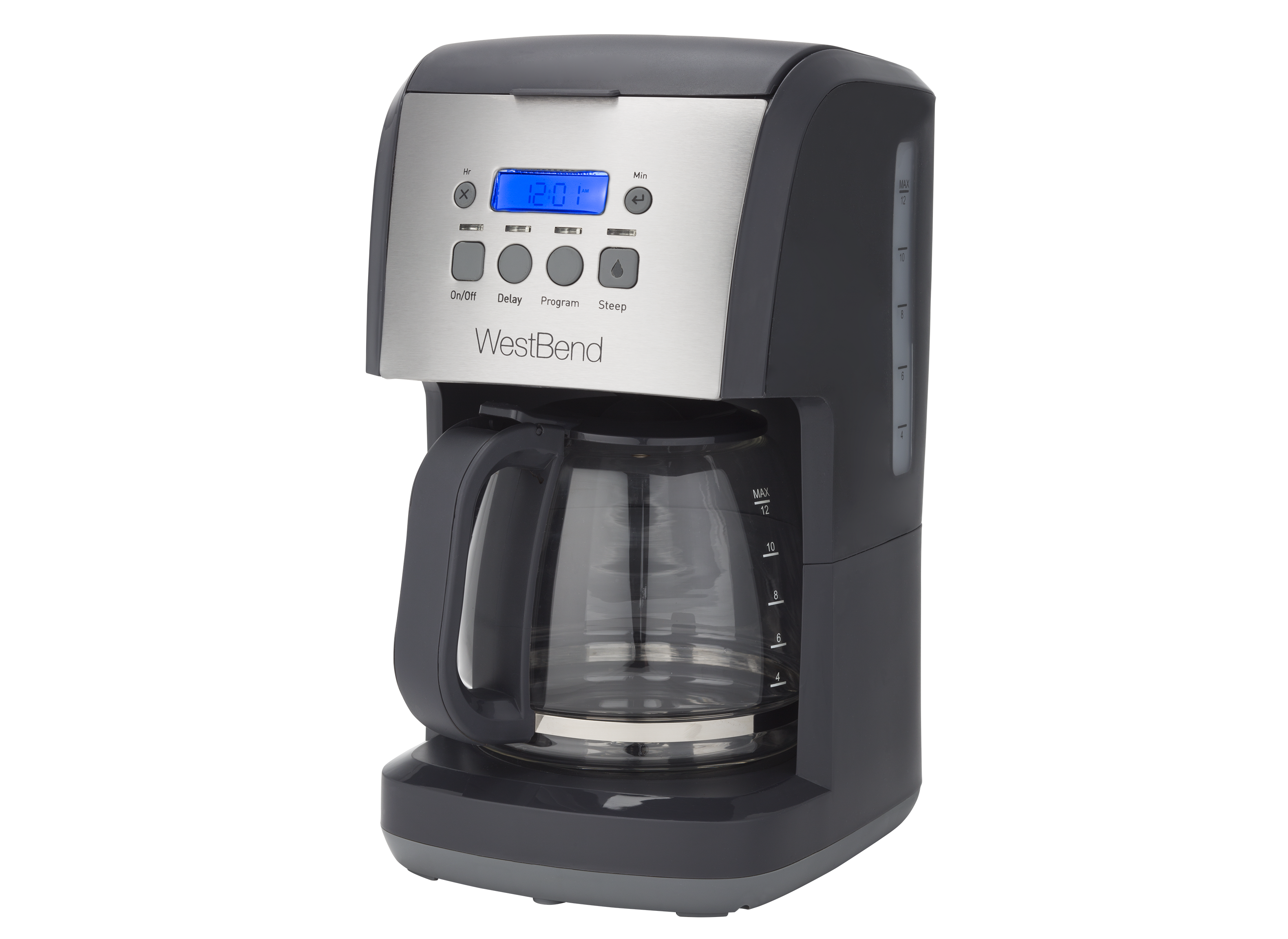 West Bend 12 Cup Hot AndIced Coffee Maker, in Stainless Steel