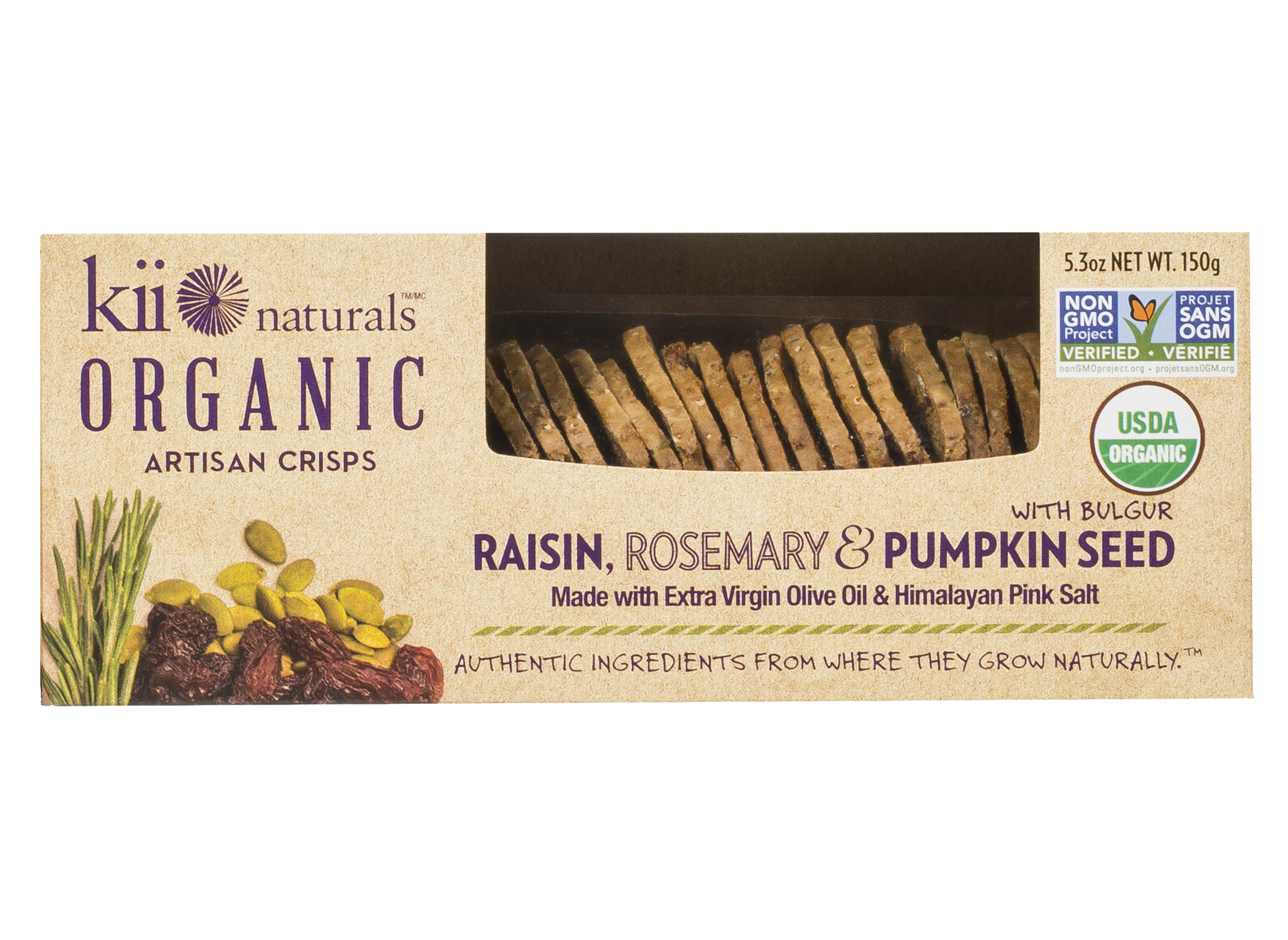 Kii Naturals Organic Artisan Crisps Raisin Rosemary Pumpkin Seed Healthy Snack Consumer Reports