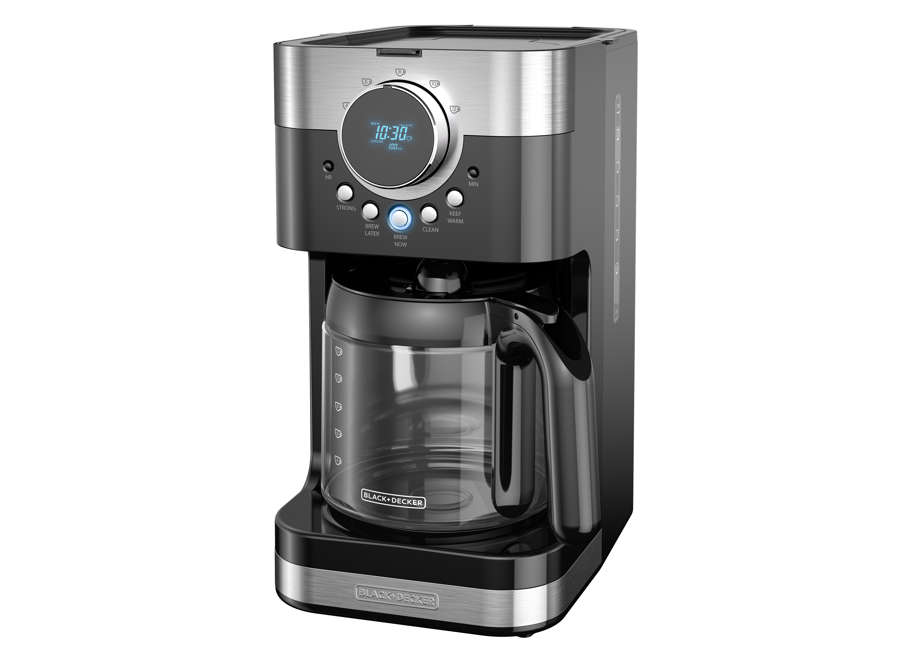 BLACK+DECKER RNAB0B21XV9ST black & decker cm4201s select-a-size easy dial  12-cup programmable coffeemaker, stainless steel