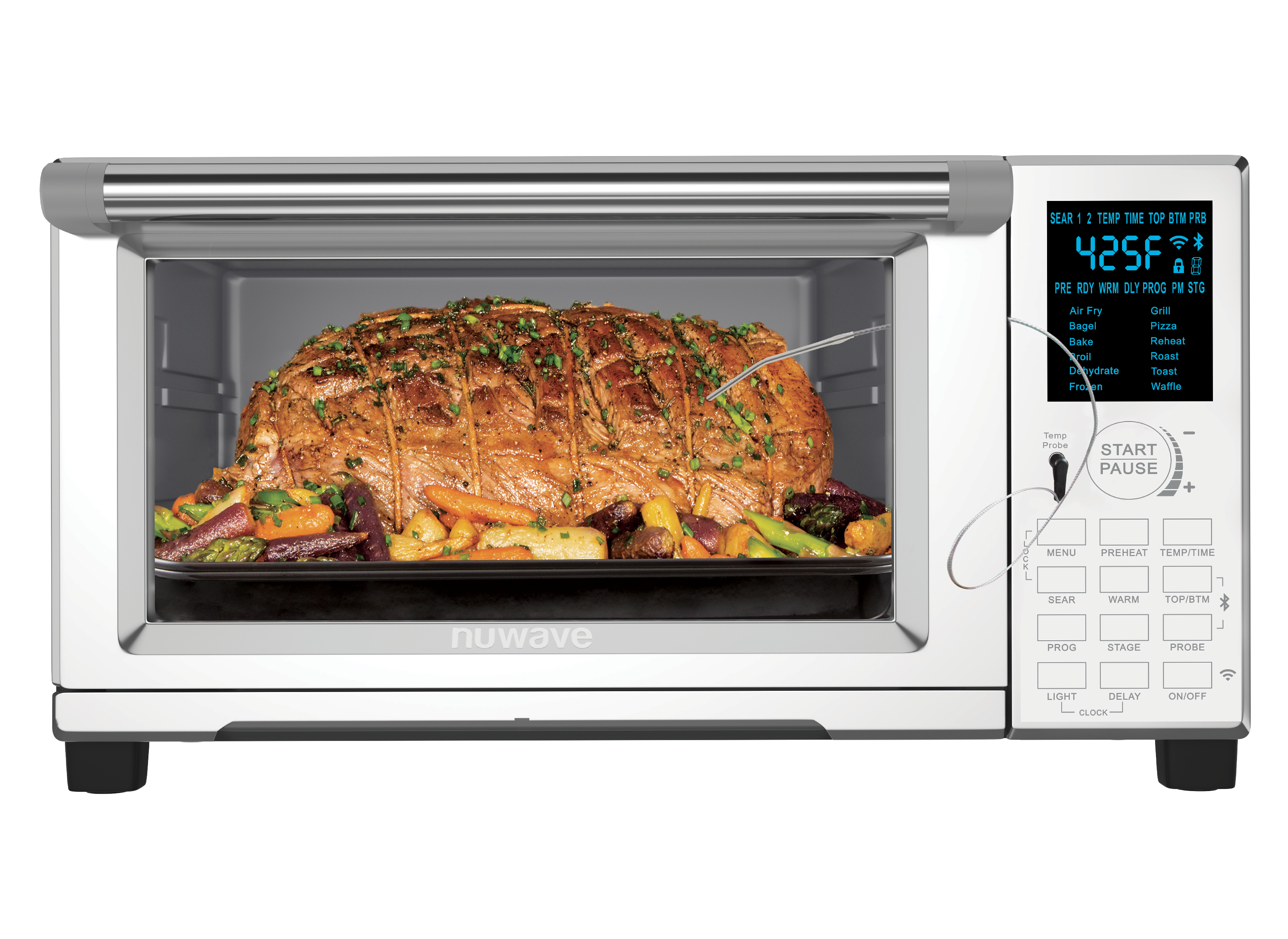  Nuwave Bravo Air Fryer Toaster Smart Oven, 12-in-1