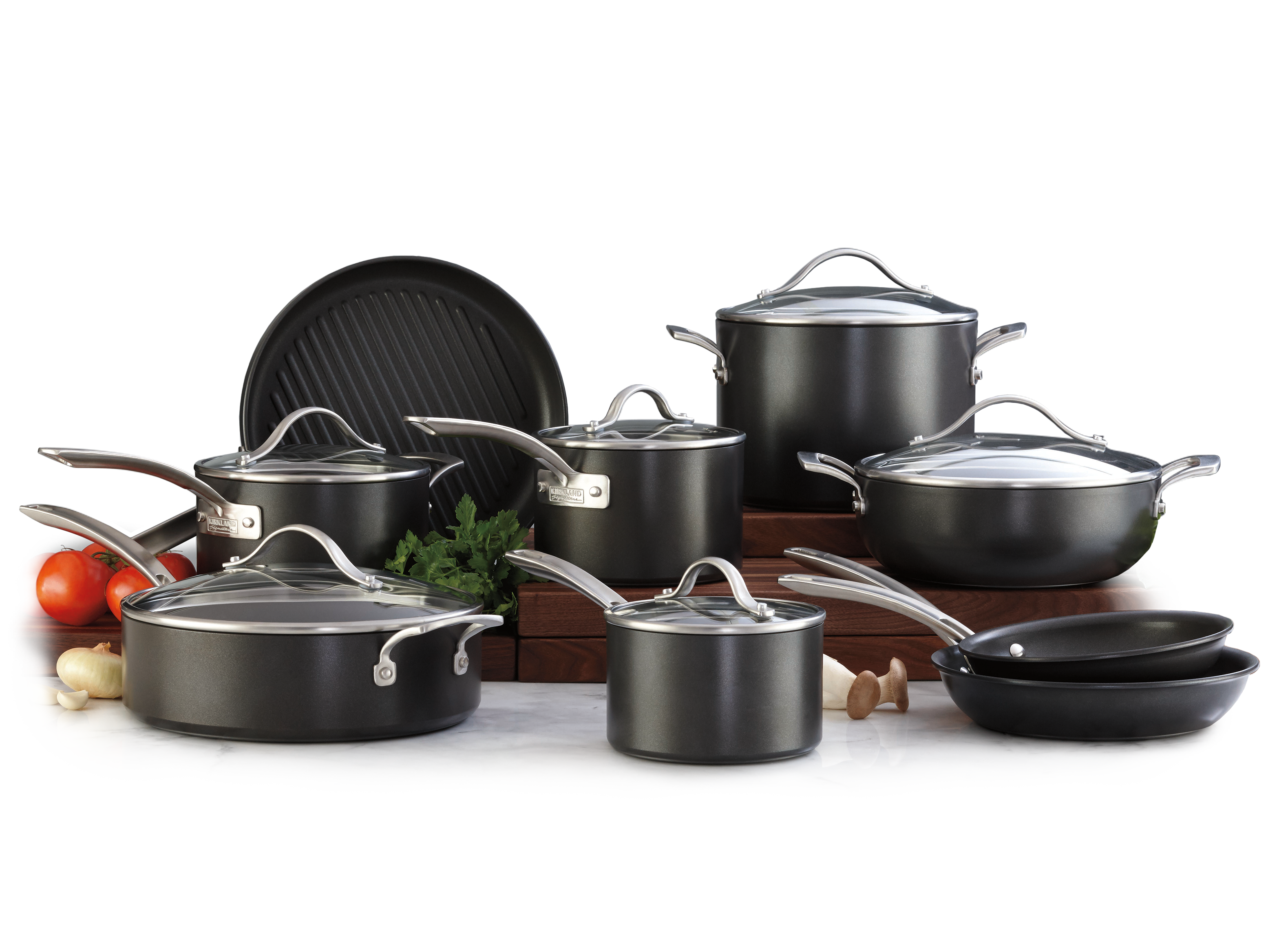 Kirkland Signature Hard Anodized Cookware Set, 10-Piece