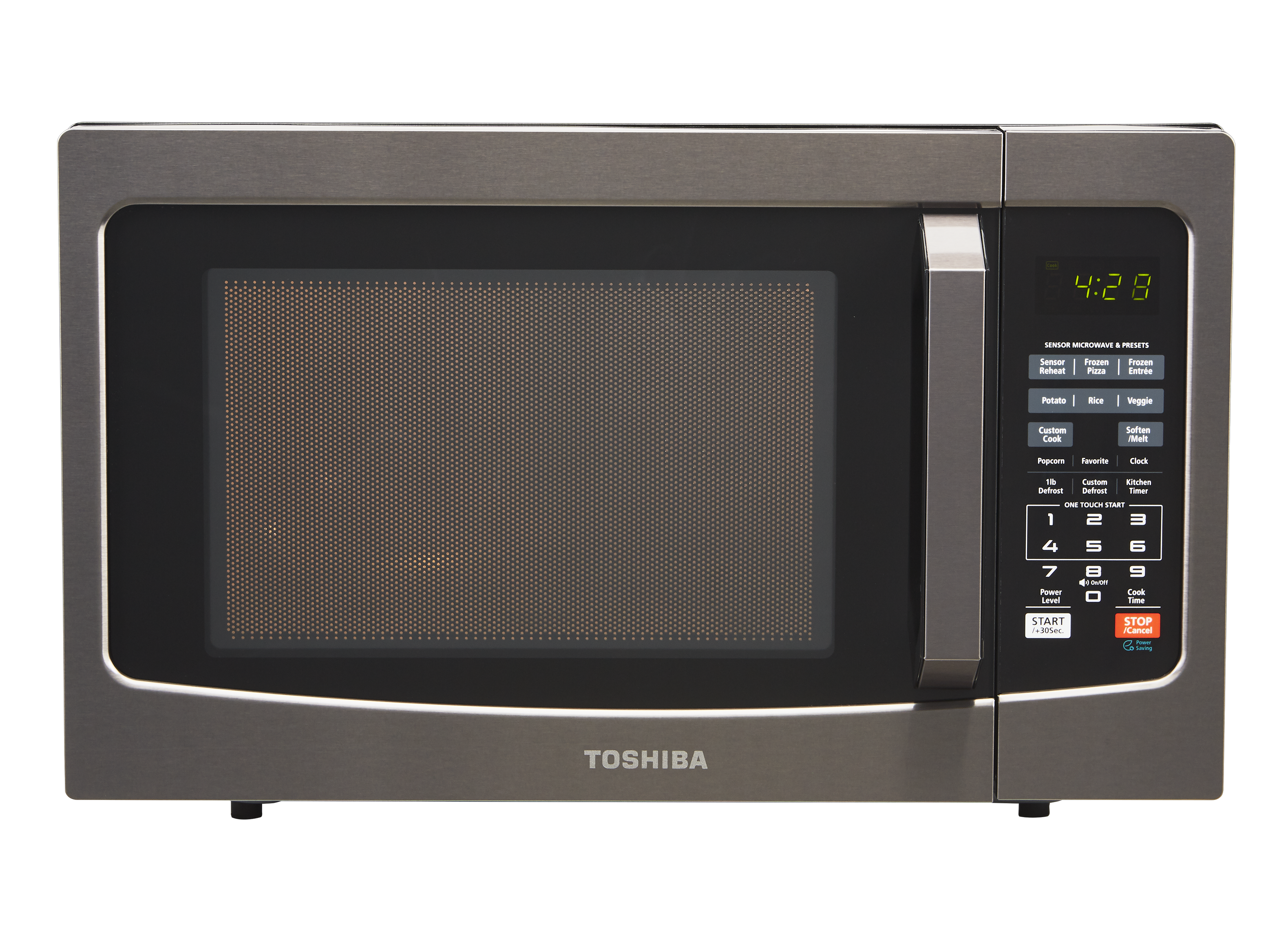 Toshiba EM131A5C-BS Microwave Oven with Smart Sensor, Easy Clean Interior,  ECO Mode and Sound On/
