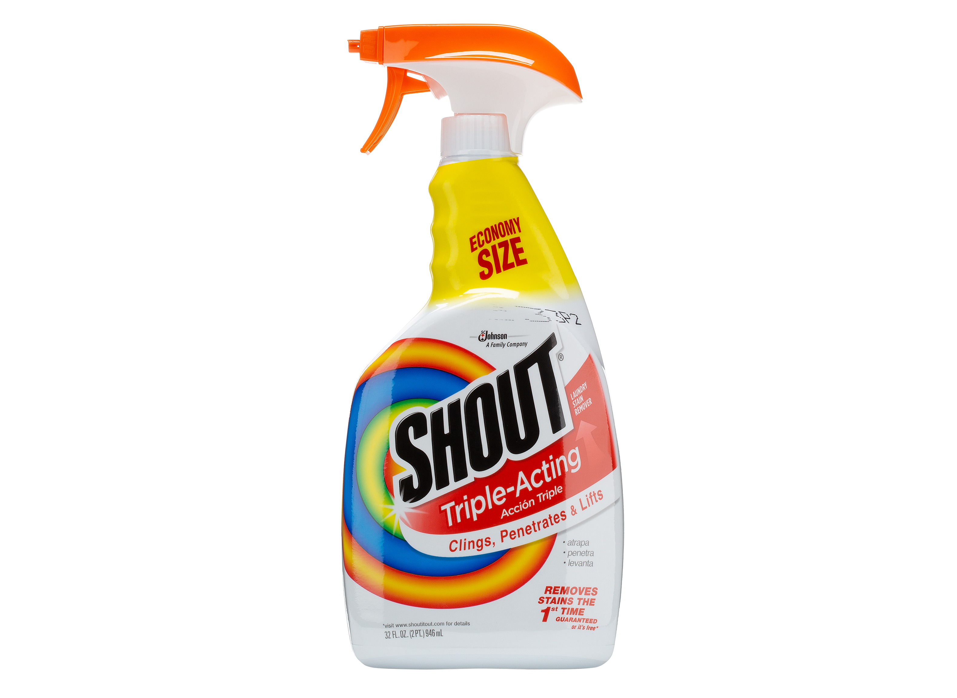 Shout Triple-Acting Laundry Stain Remover Spray Bottle for Everyday Stains,  30 fl oz Value Pack