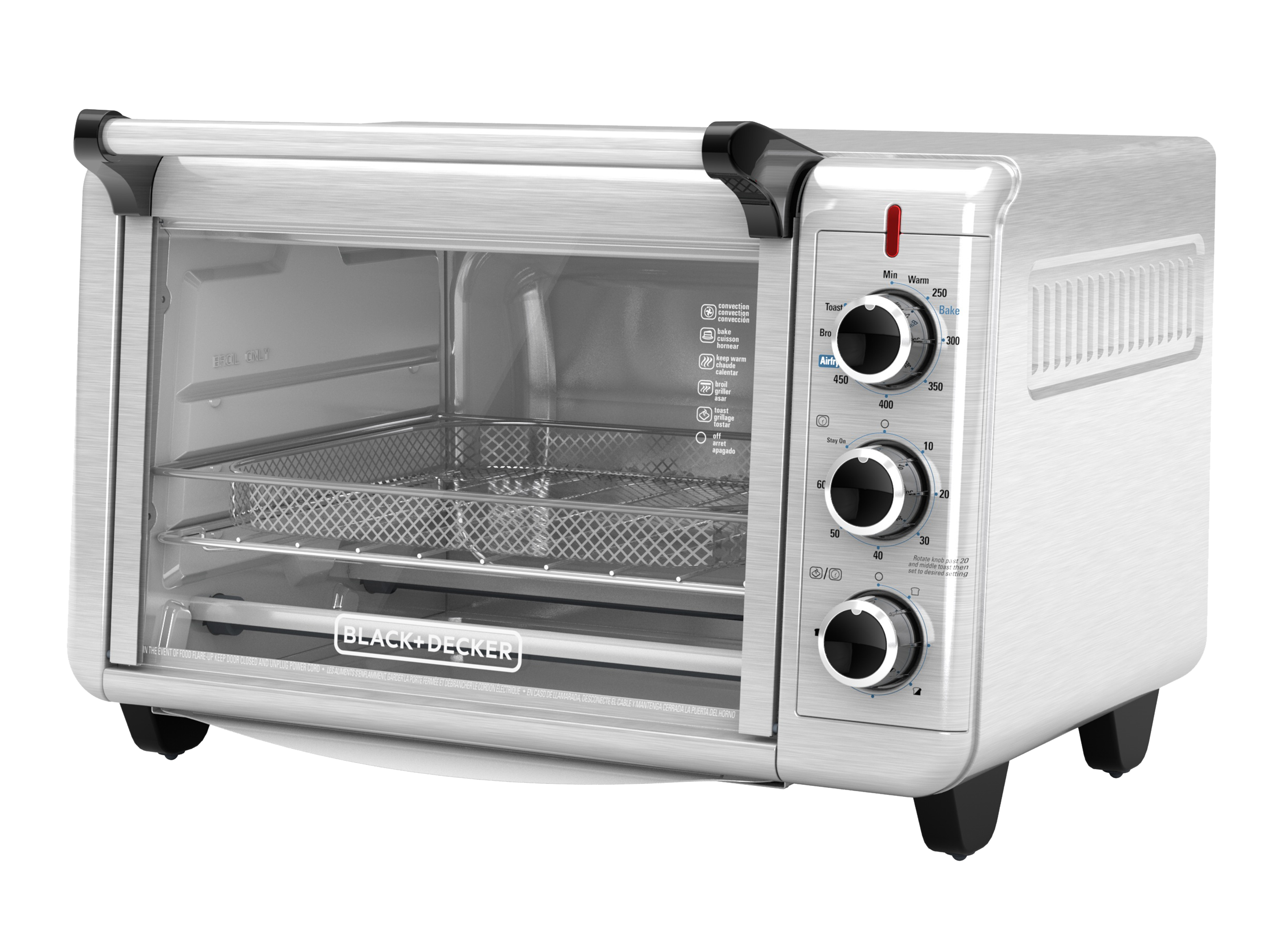 Black+Decker Crisp 'N Bake Air Fry Toaster Oven TO3215SS Toaster